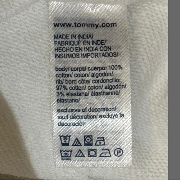 Tommy Hilfiger White Sport Cotton Running
Shorts Women's M Red Stripe Waistband - Picture 6 of 7